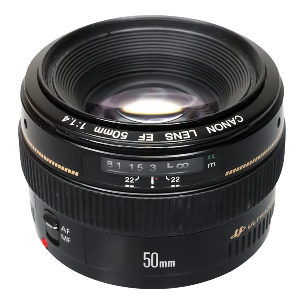 canon ef 50mm f1.4 usm top view